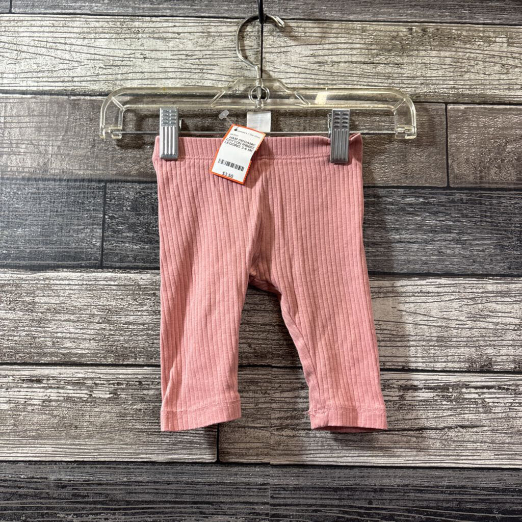 H&M ORGANIC COTTON RIBBED LEGGING 3-6 MO