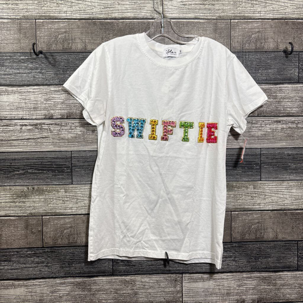 LOLA + THE BOYS JEWELED SWIFTIE SHIRT 10/12