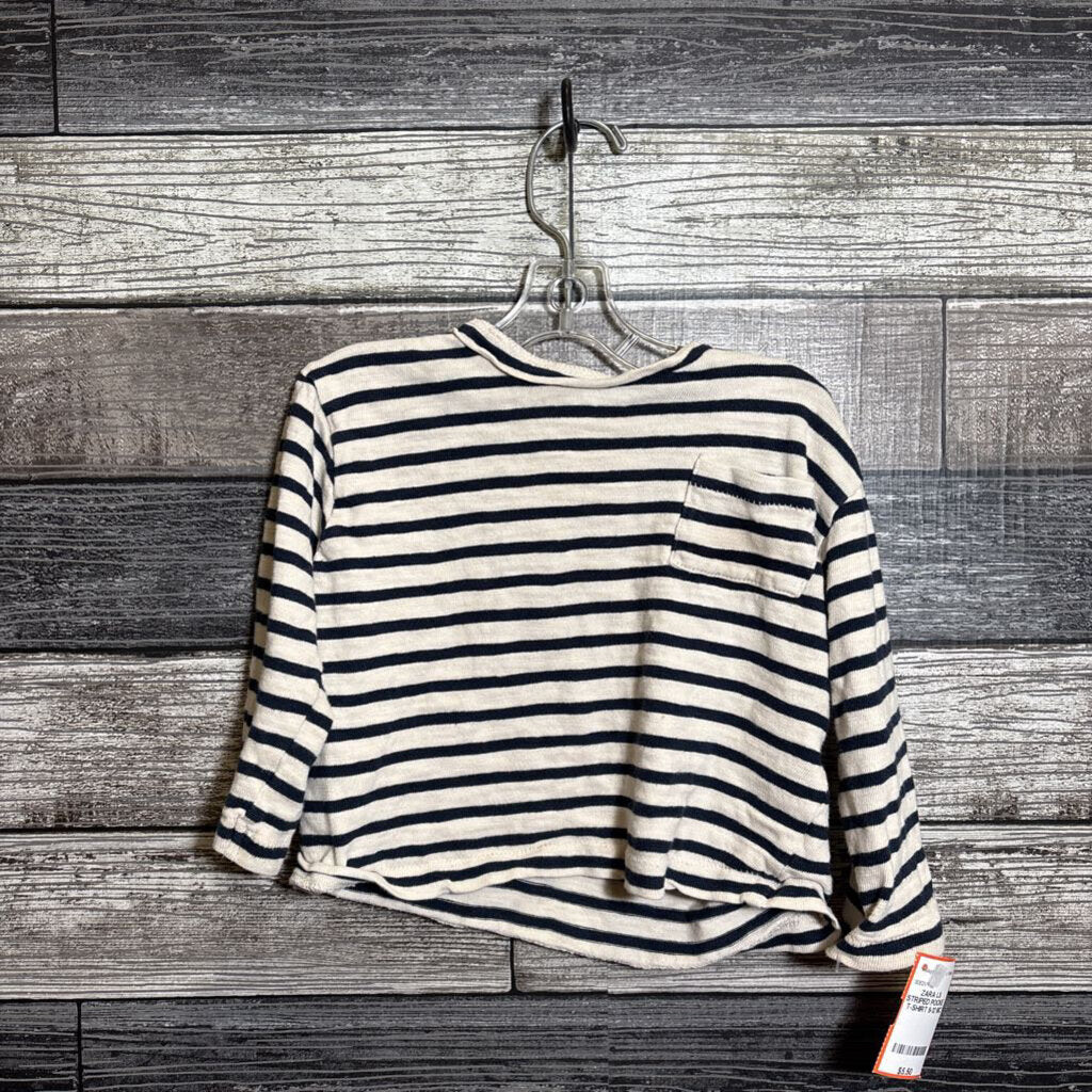 ZARA LS STRIPED POCKET T-SHIRT 9-12 MO