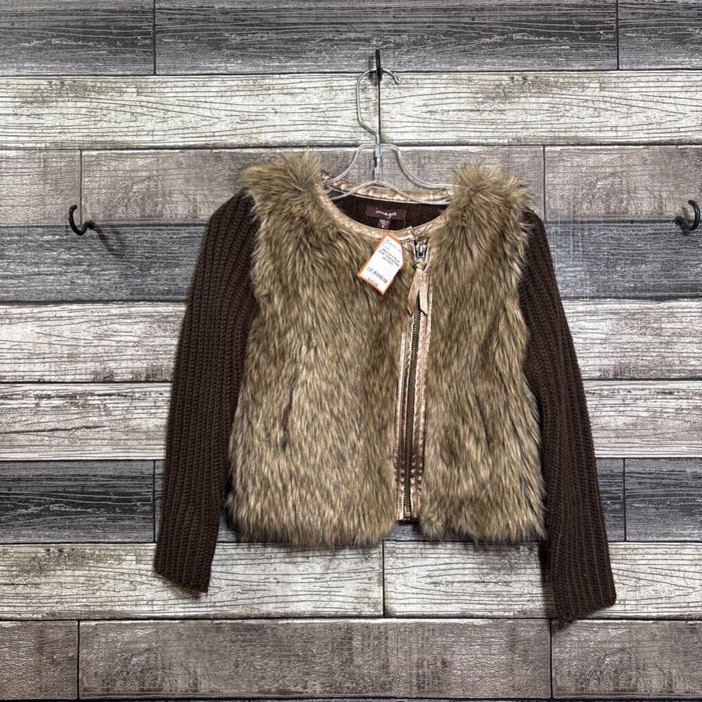 IMOGA FAUX FUR SWEATER JACKET