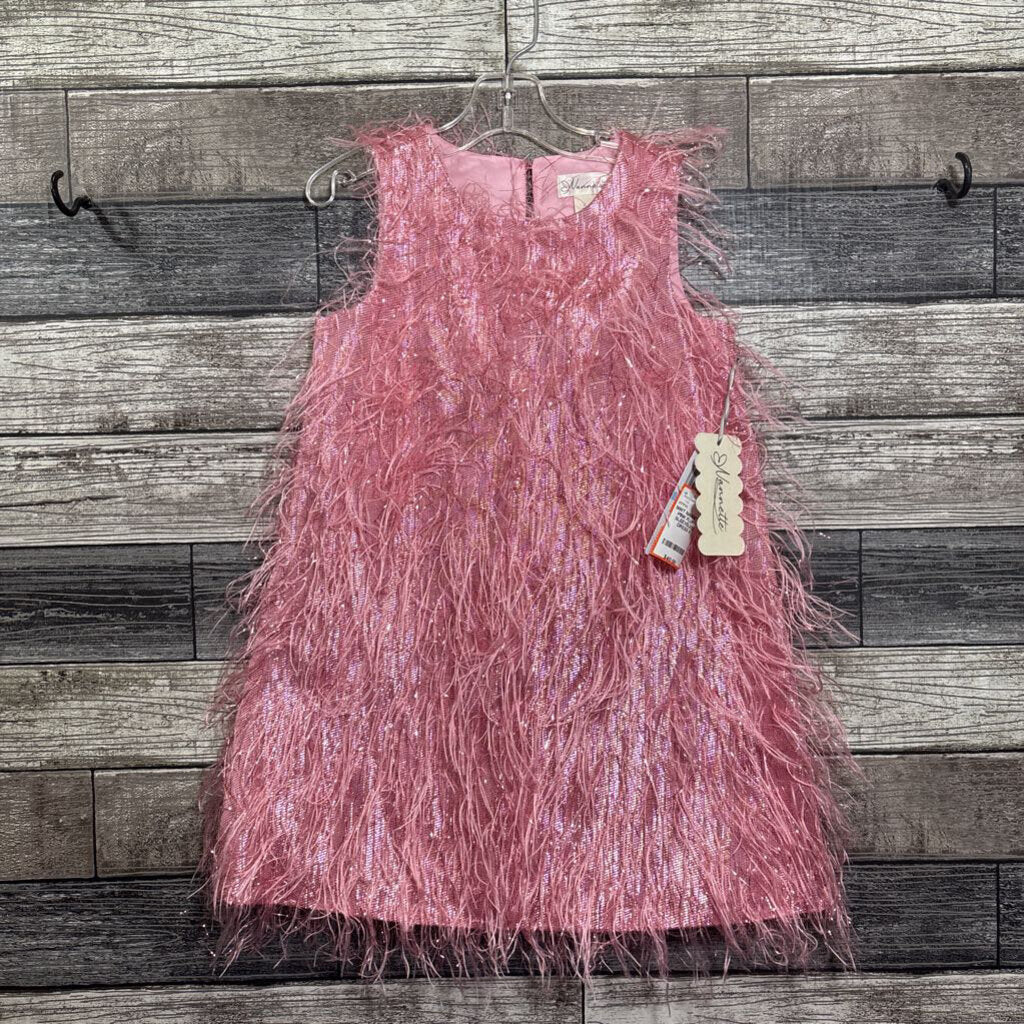 NWT NANNETTE PINK FLUFFY SLEEVELESS DRESS 5