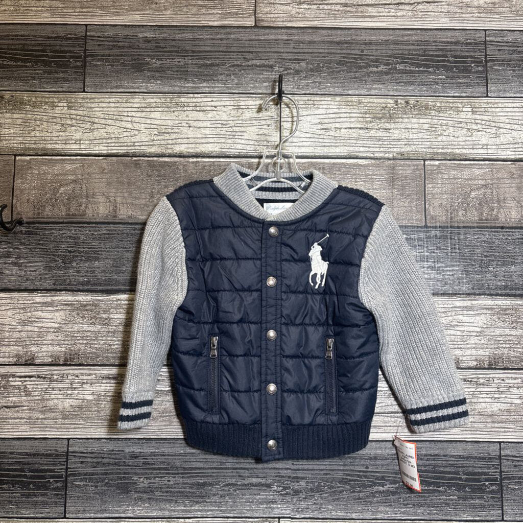 RALPH LAUREN PUFFY SWEATER JACKET 12 MO