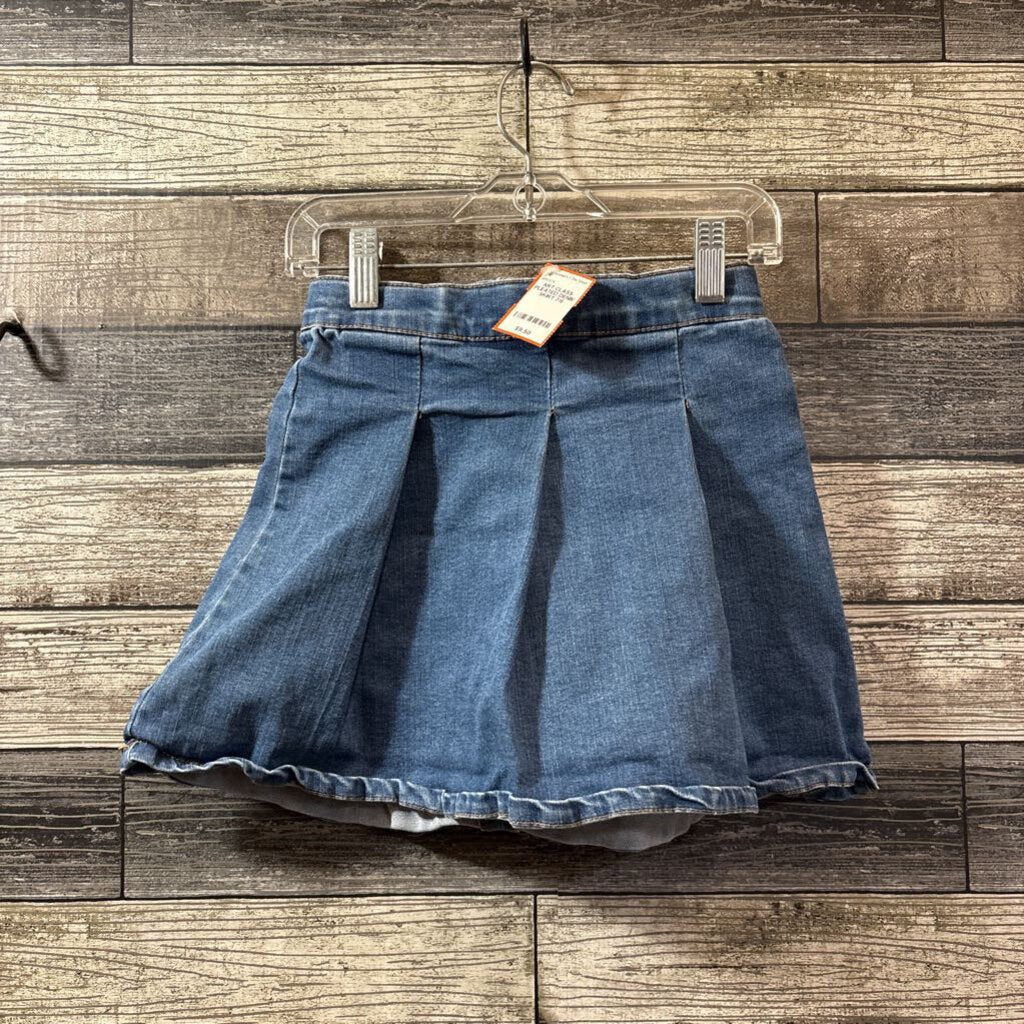 ART CLASS PLEATED DENIM SKIRT 7/8