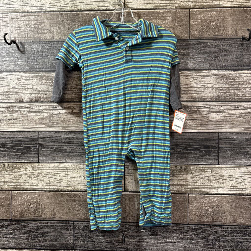 KICKEE PANTS LS BAMBOO ROMPER 6-12 MO