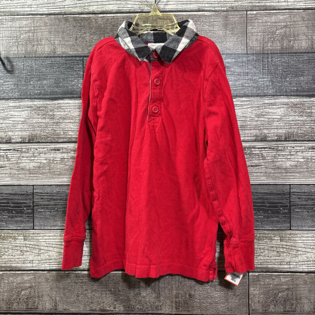 HANNA LS FLANNEL COLLAR POLO SHIRT 120 / 6-7