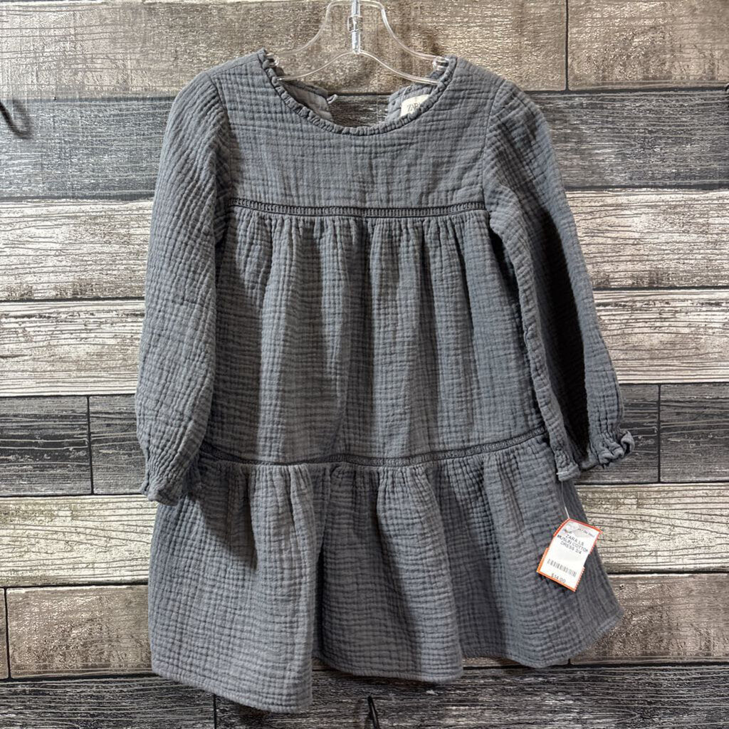 ZARA LS MUSLIN COTTON DRESS 3/4