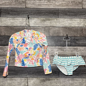 TUCKER + TATE 2PC LS RASH GUARD SWIMSUIT 3