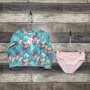 RUFFLE BUTTS 2PC SWIMSUIT WITH LS RASH GUARD 3