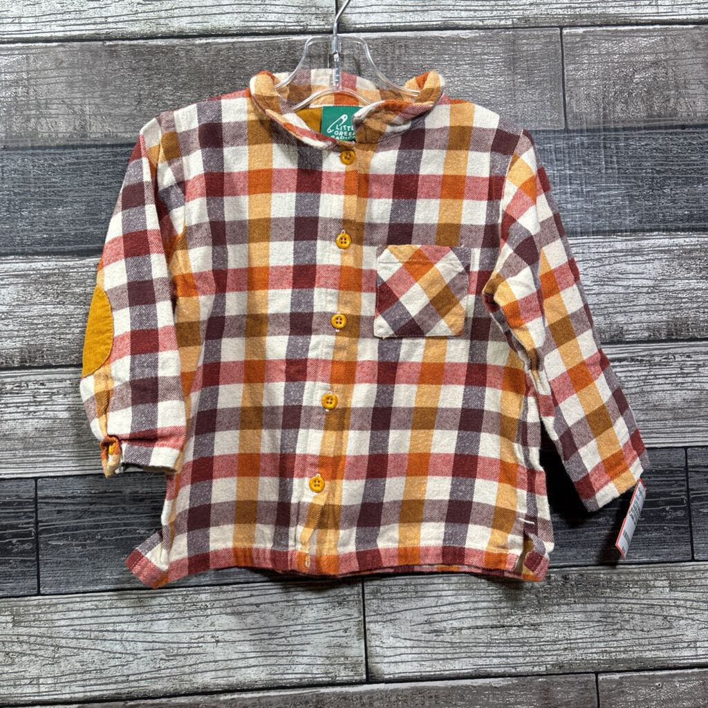 LITTLE GREEN RADICALS LS BUTTON DOWN FLANNEL SHIRT 2