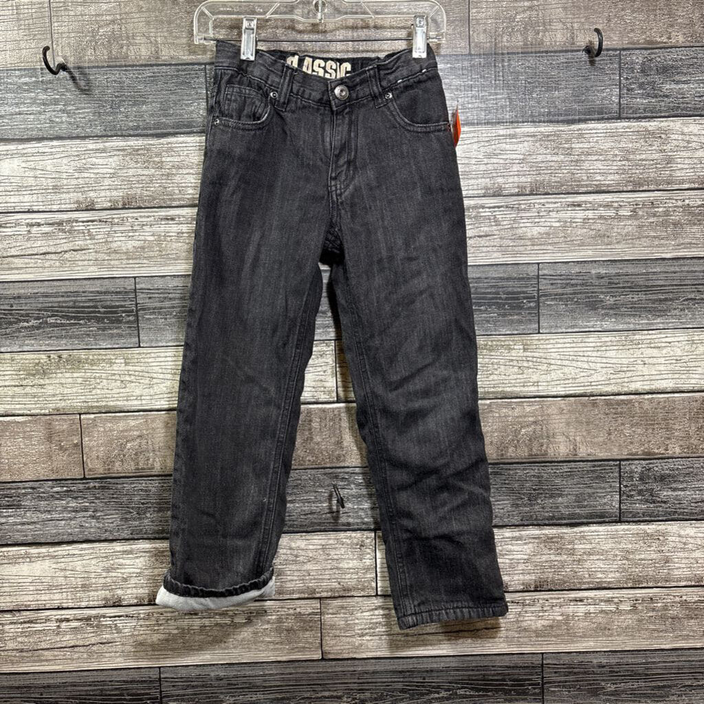GYMBOREE FLEECE LINED BLACK JEANS 6