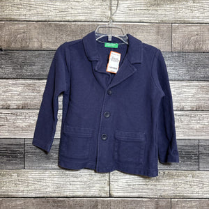 BENETTON NAVY COTTON BLAZER 2/3