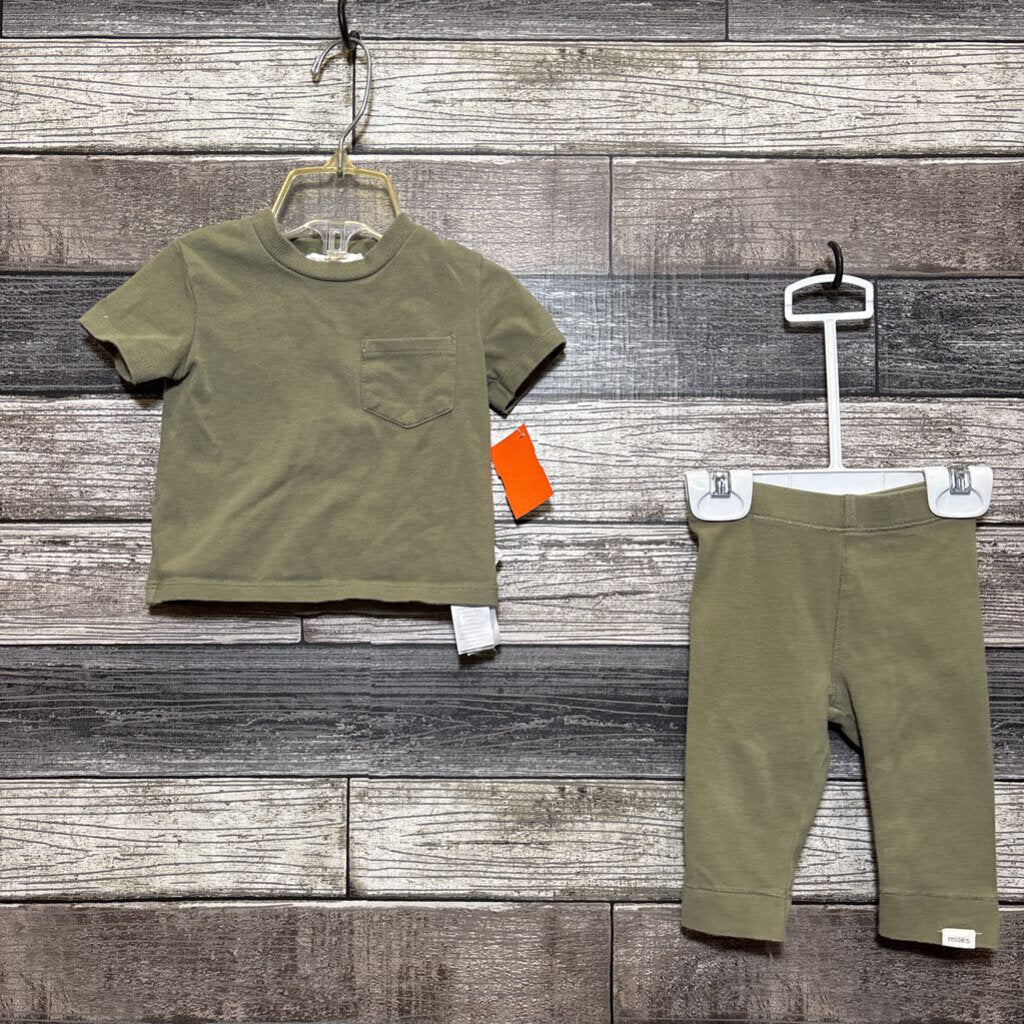 MILES 2PC SS COTTON T-SHIRT + PANTS 3 MO