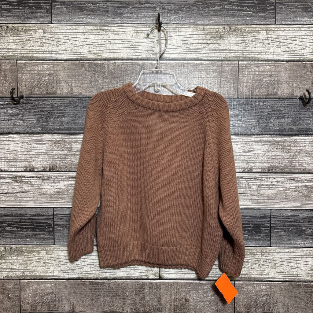 BROWN CREWNECK SWEATER 3/4