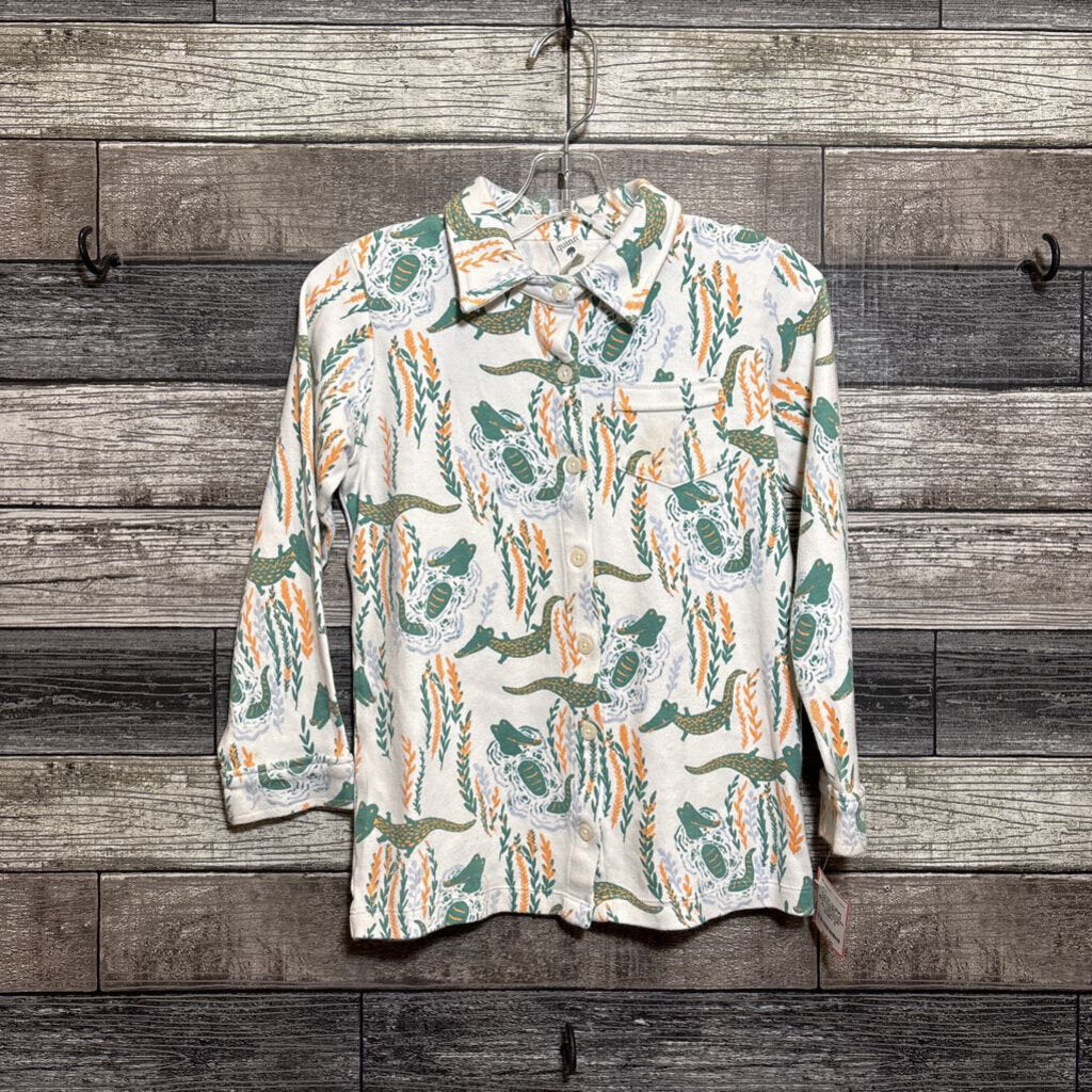 KATE QUINN ORGANIC LS BUTTON DOWN ALLIGATOR SHIRT 8