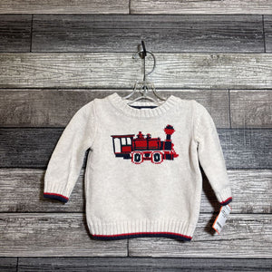 JANIE & JACK TRAIN SWEATER 3-6 MO