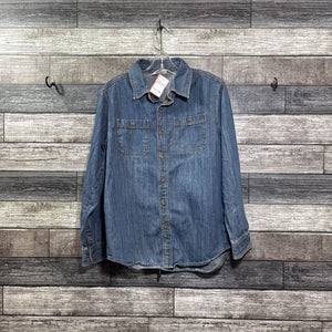 CRAZY 8 LS BUTTON DOWN DENIM SHIRT 10/12