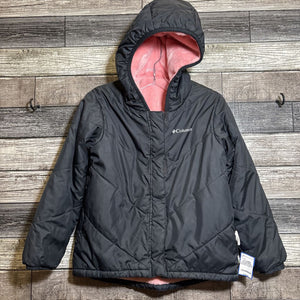 COLUMBIA REVERSIBLE HOODED FLEECE PUFFER COAT 7/8