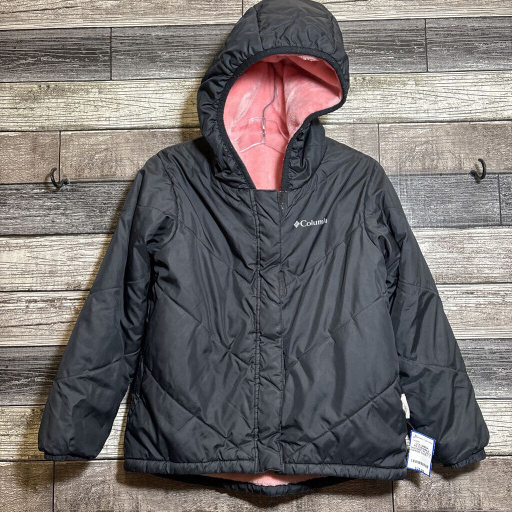COLUMBIA REVERSIBLE HOODED FLEECE PUFFER COAT 7/8