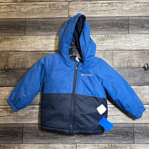 COLUMBIA HOODED INSULATED REVERSIBLE COAT 12-18 MO
