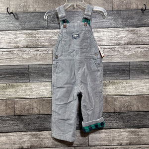 OSHKOSH JERSELY LINED CORDUROY OVERALLS 12-18 MO