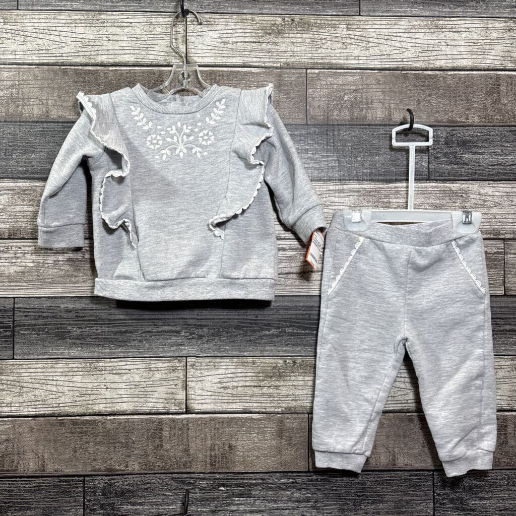 LITTLE ME 2PC SWEATSHIRT + JOGGERS 12 MO