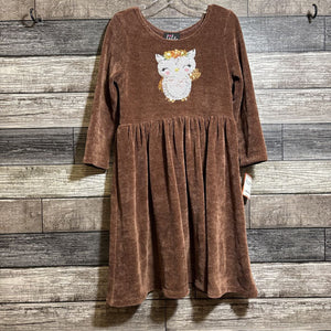 LILT LS SEQUIN OWL VELOUR DRESS 6