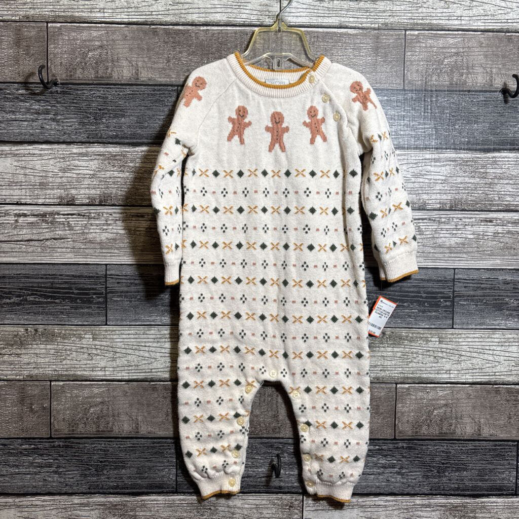 MORI ORGANIC COTTON KNITTED ROMPER 12-18 MO