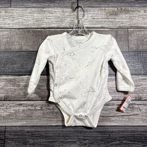 PEHR ORGANIC LS SIDE SNAP BODYSUIT 3-6 MO