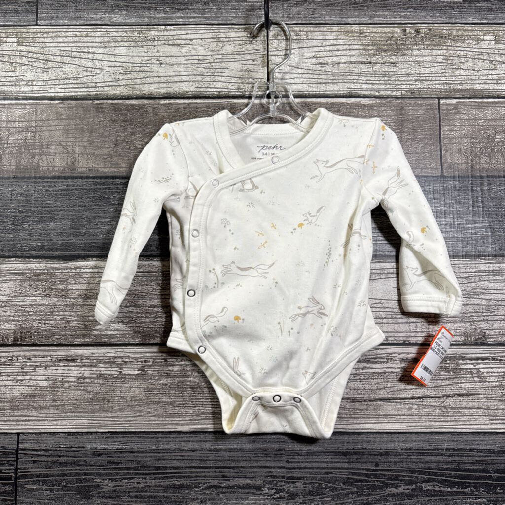 PEHR ORGANIC LS SIDE SNAP BODYSUIT 3-6 MO