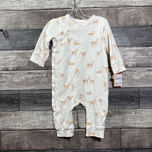 PEHR ORGANIC LS KIMONO ROMPER 3-6 MO