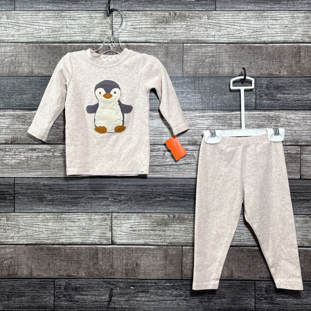OH BABY 2PC COTTON APPLIQUE LS SHIRT + PANTS 6-12 MO