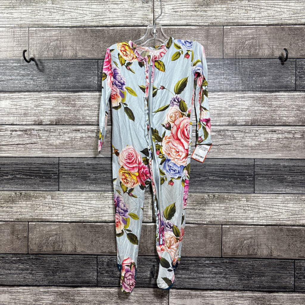 POSH PEANUT BAMBOO FOOTIE PJ 9-12 MO