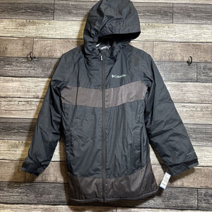 COLUMBIA OMNI HEAT OMNI TECH WATERPROOF HOODED COAT 7/8