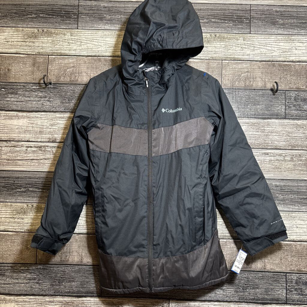 COLUMBIA OMNI HEAT OMNI TECH WATERPROOF HOODED COAT 7/8
