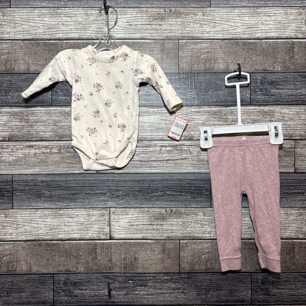 JAMIE KAY 2PC LS BODYSUIT + LEGGING 0-3 MO