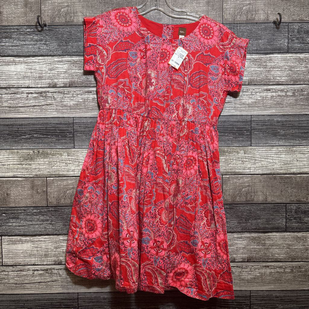 TEA WOVEN COTTON SS PRINTED DRESS 10