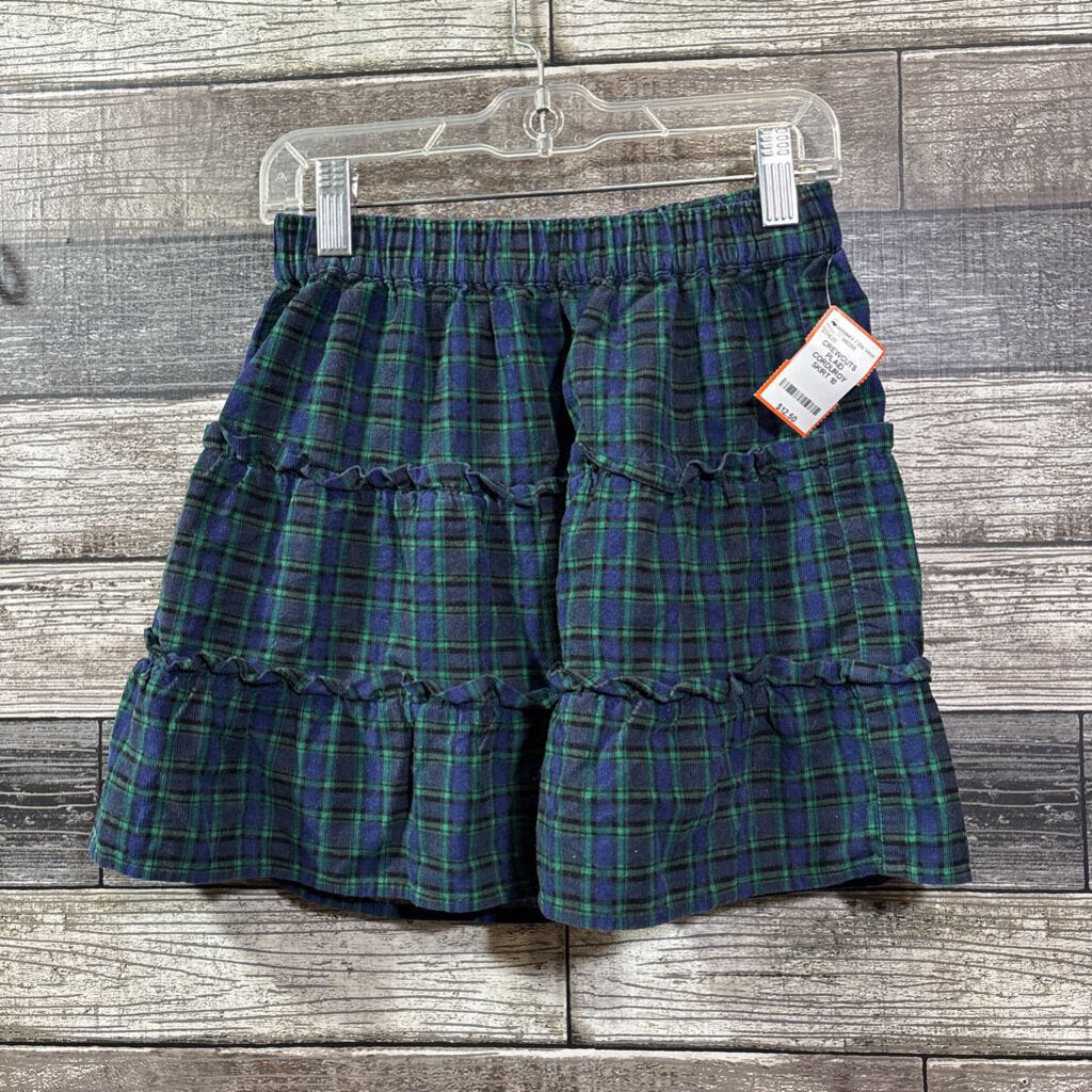 CREWCUTS PLAID CORDUROY SKIRT 10