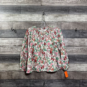 CREWCUTS SMOCKED COTTON LINED FLORAL SHIRT 8