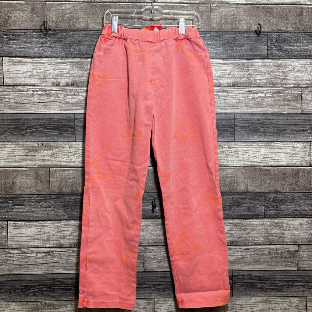 ORGANIC COTTON PINK PULL ON DENIM PANTS 12