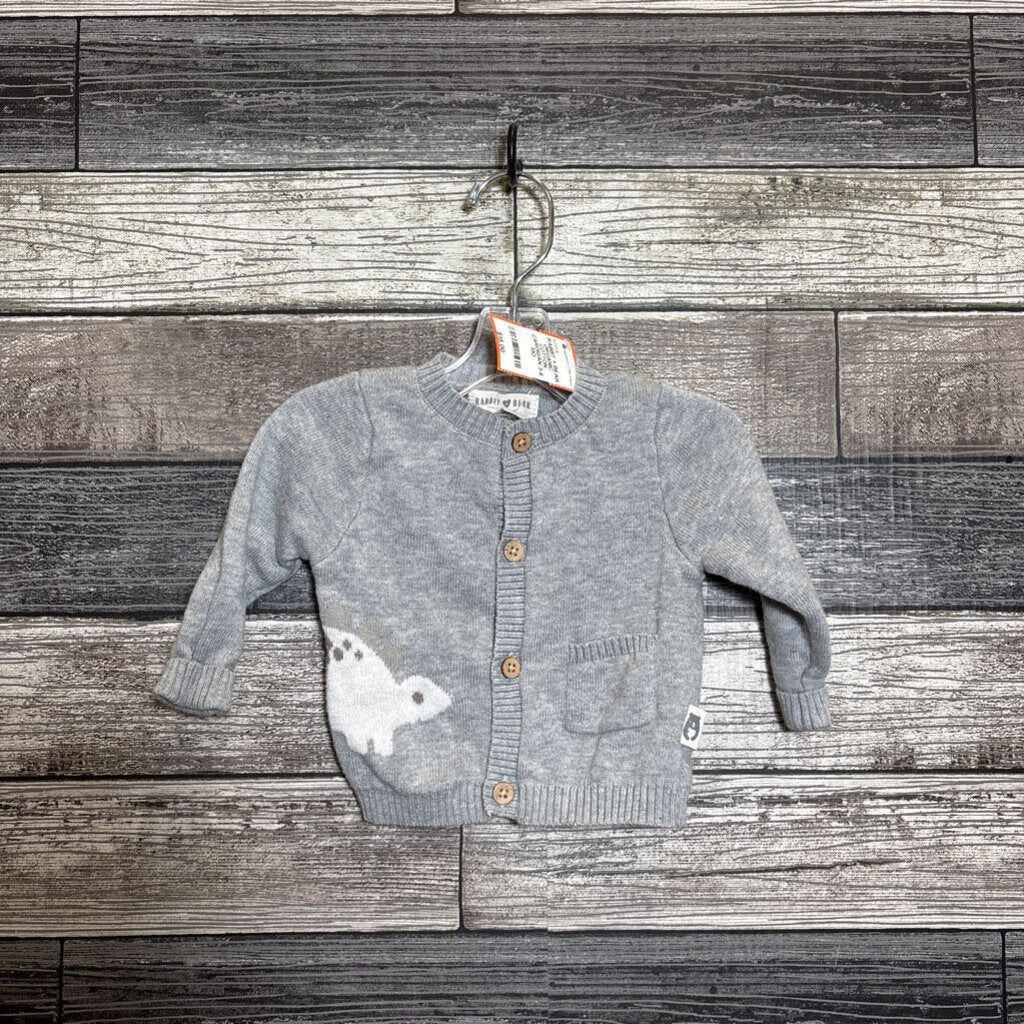 RABBIT + BEAR ORGANIC COTTON CARDIGAN 3-6 MO