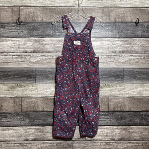 OSHKOSH CORDUROY FLORAL OVERALLS 2