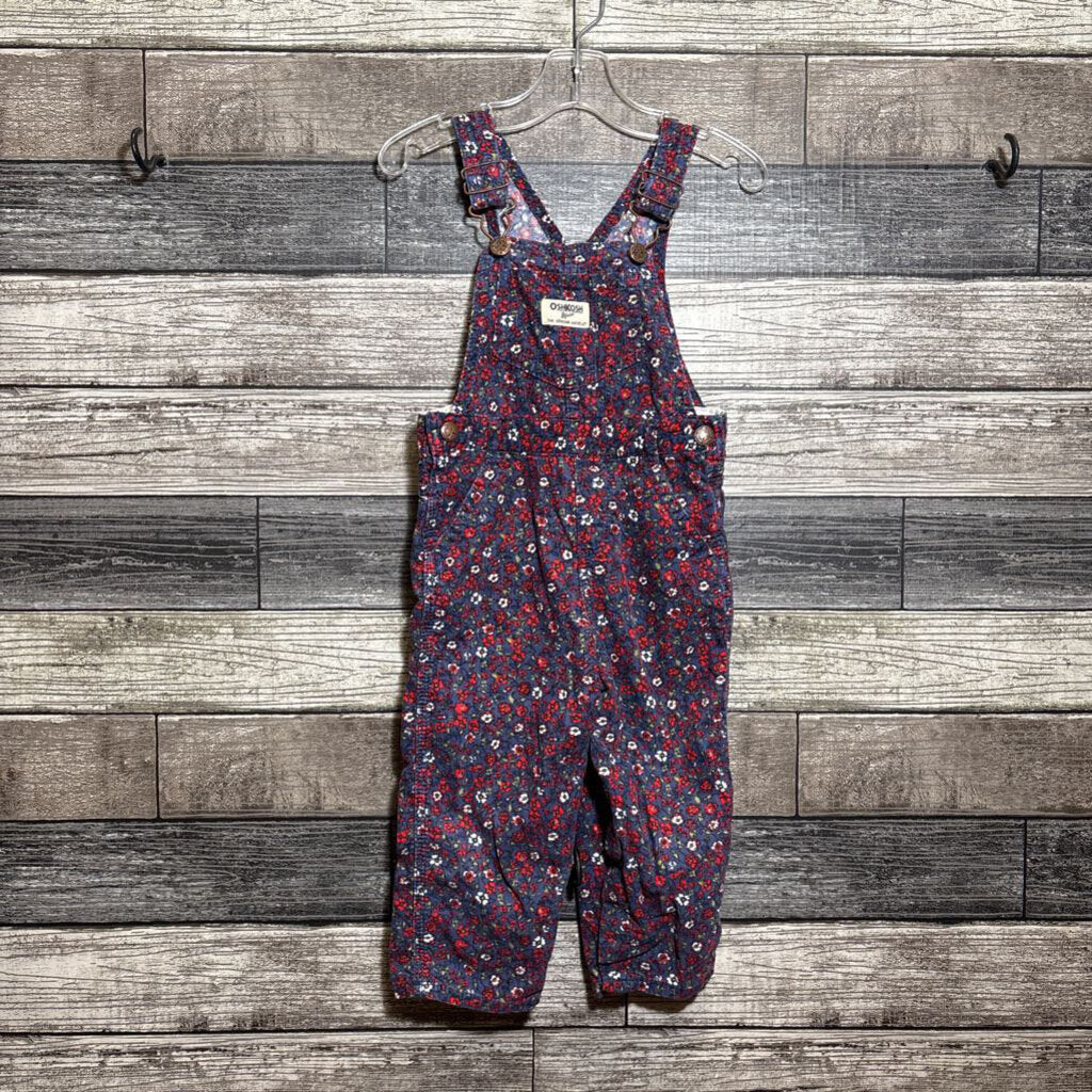 OSHKOSH CORDUROY FLORAL OVERALLS 2