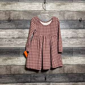 QUINCE LS ORGANIC CHECKERED SKATER DRESS 2