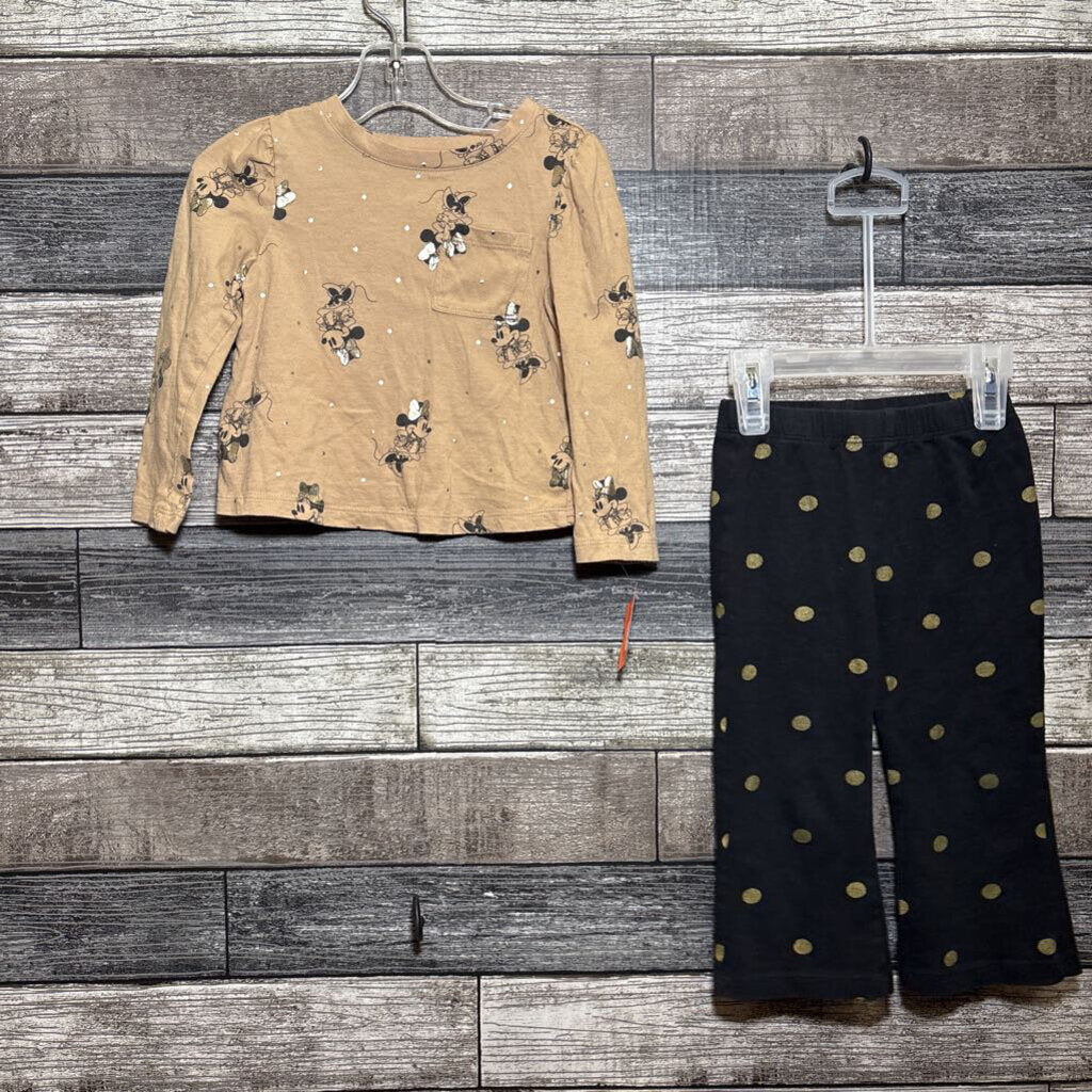 GAP 2PC LS MINNIE MOUSE T-SHIRT + FLARE LEGGING 2
