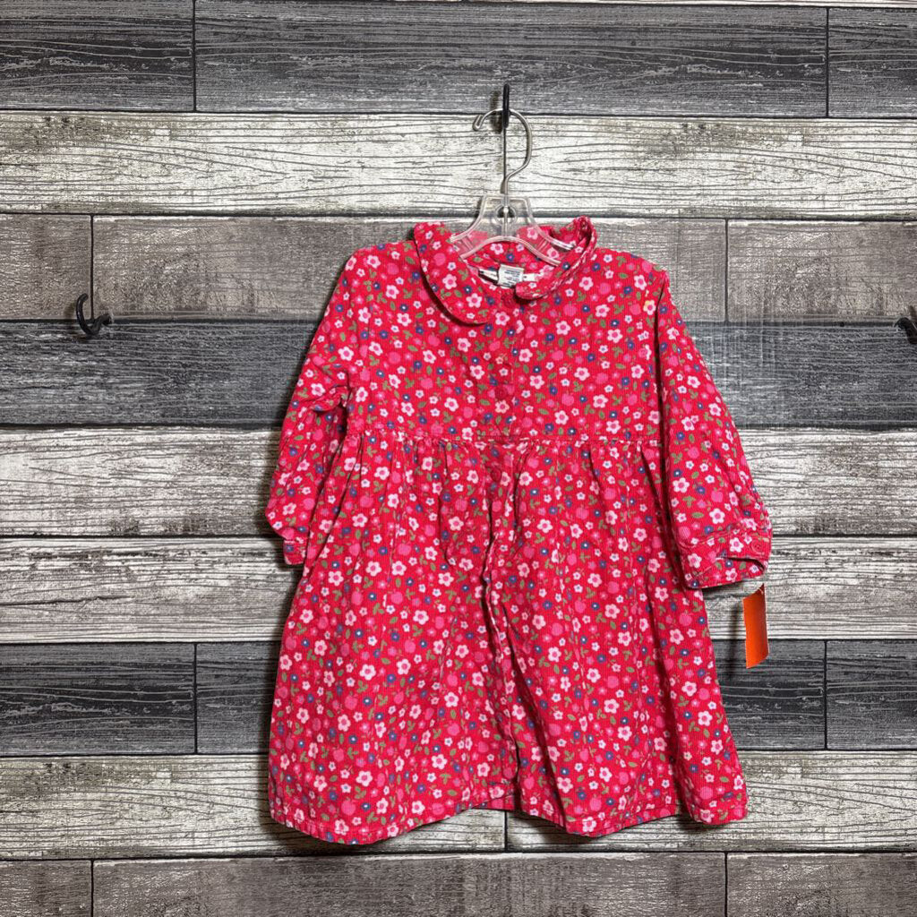 OSHKOSH FLORAL LS CORDUROY DRESS 18 MO