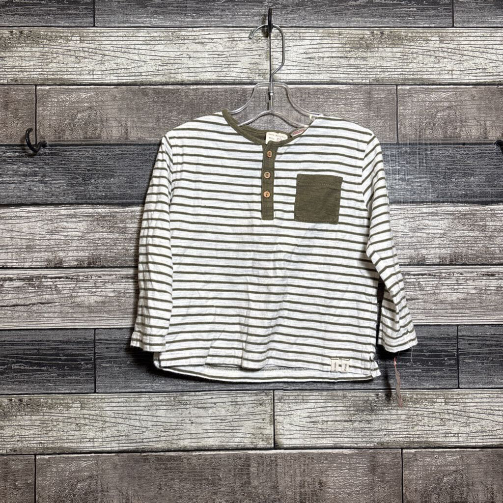 ZARA LS STRIPED HENLEY SHIRT 2/3