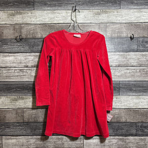 HANNA LS RED VELOUR DRESS 120 / 6-7