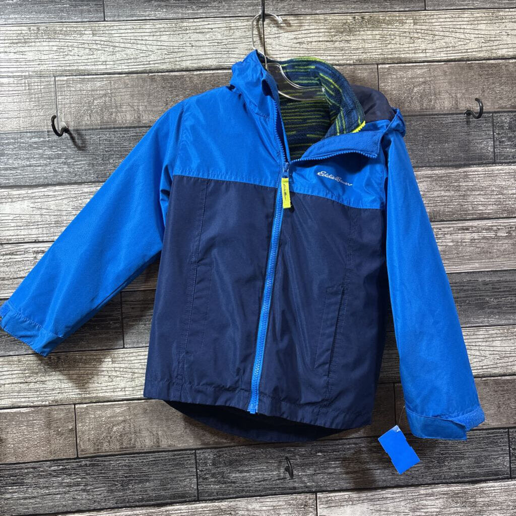 EDDIE BAUER 3 IN 1 WATERPROOF SHELL FLEECE COAT 5/6