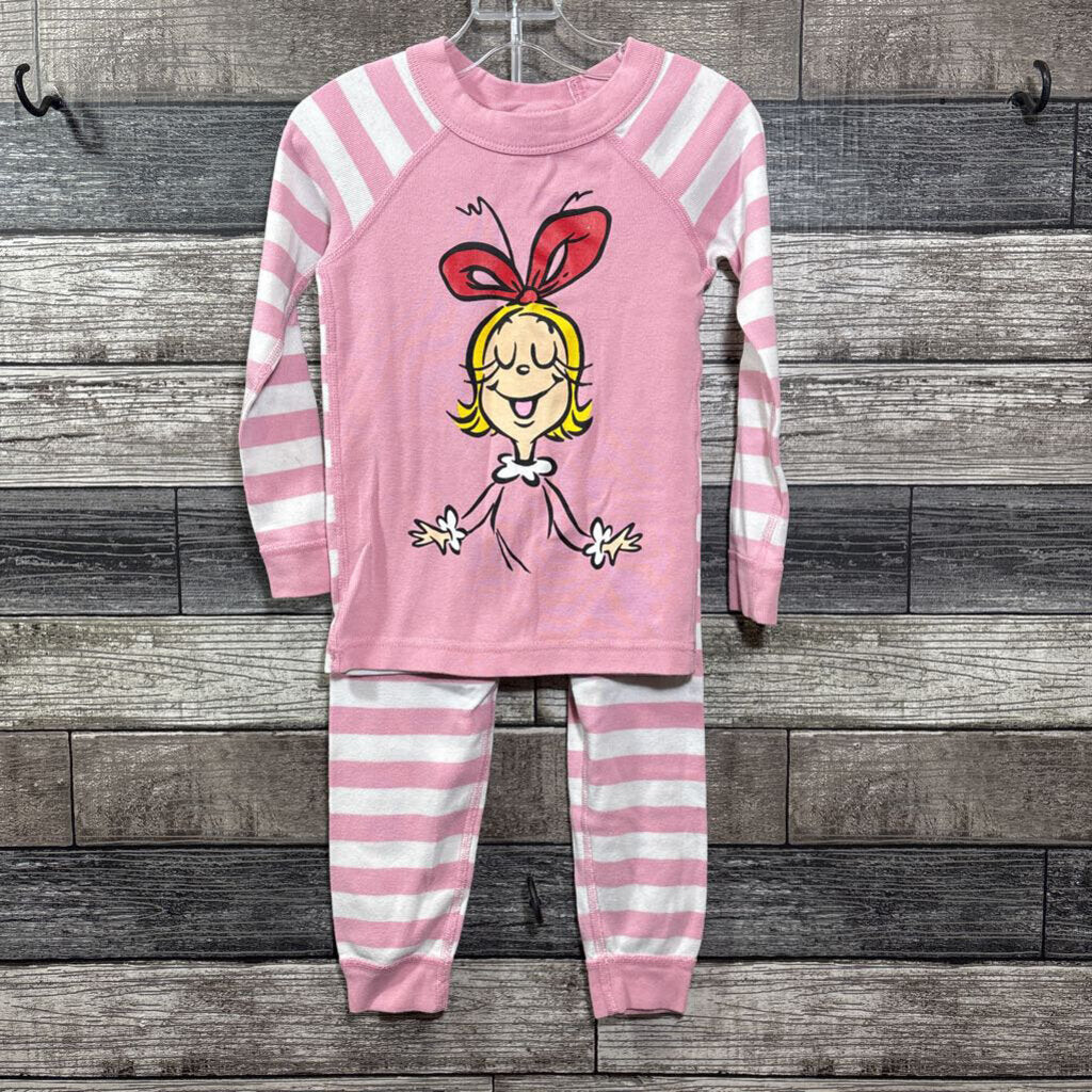 HANNA 2PC ORGANIC HOLIDAY PJ - GRINCH 100 / 4