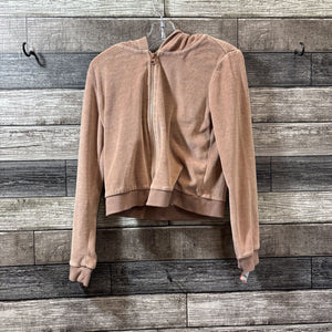 RSQ VELOUR CROPPED FULL ZIP HOODIE 10/12